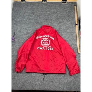 Vintage Windjammer USA CWA 1082 Union Nylon Coach Jacket Red Large‎ 80s Workwear